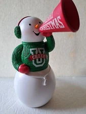 Hallmark Cheerleading CHRISTMAS CHEERS SNOWMAN motion activated with sound