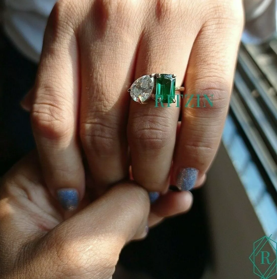 Louis Vuitton, Jewelry, Louis Vuitton Green Crystal Ring