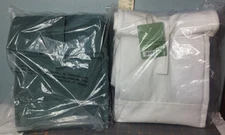 2 X Figmint Cotton Shell Insulated Liner Lunch Tote Bag  White, Sage - NWT