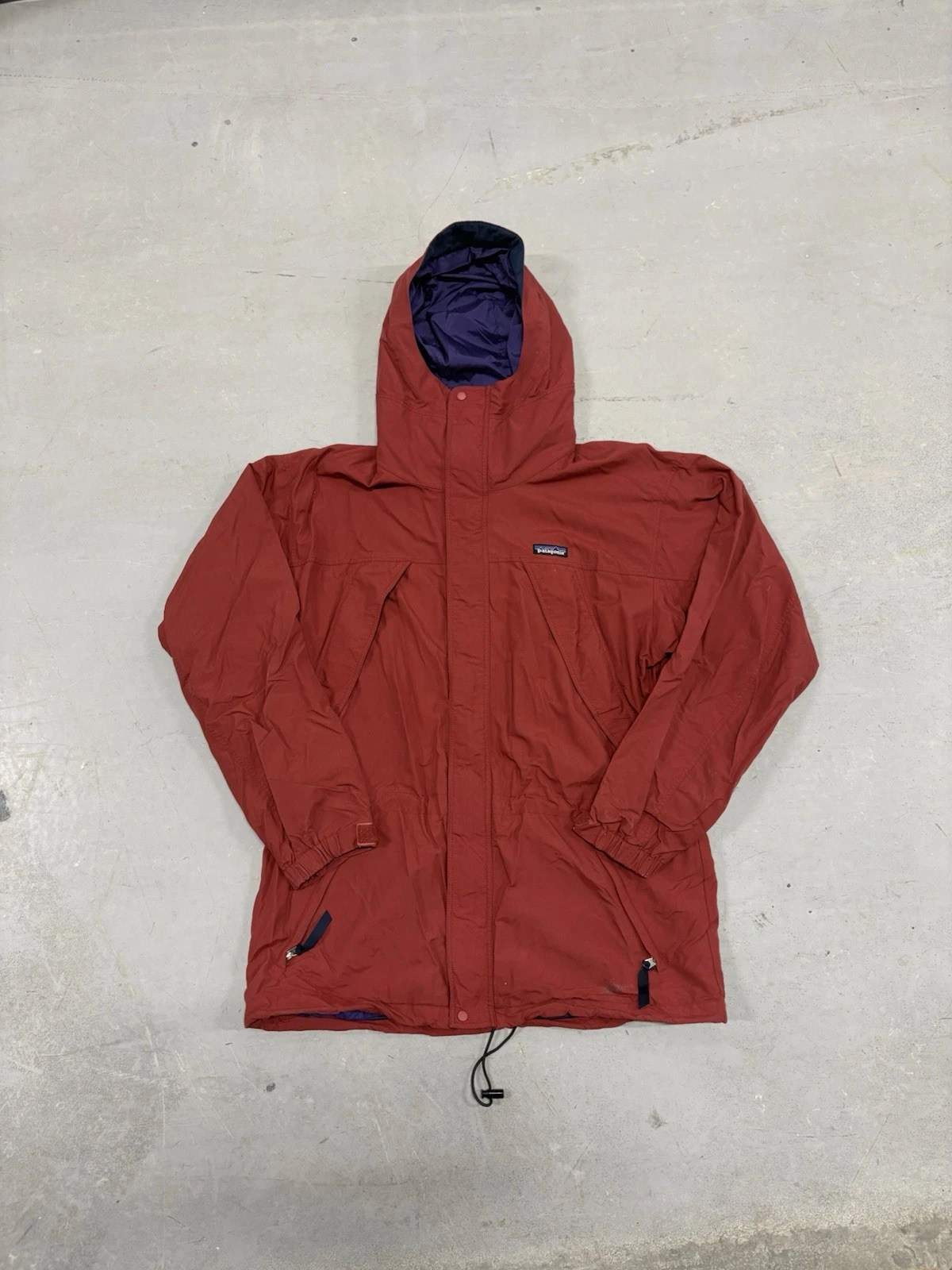 Patagonia Hooded Mountain Parka Storm Jacket 90s Vintage Red Size M