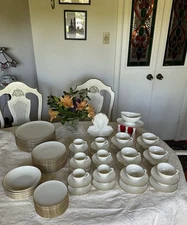 Lenox-Olympia X303 -Gold- Dinnerware Set-8 Pieces, 12 Place Setting + Serving