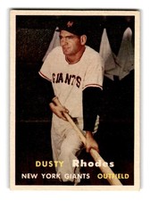 1957 Topps #61 Dusty Rhodes Centered Near Mint Beauty! San Francisco Giants