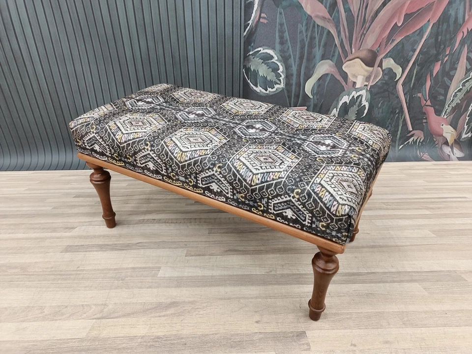 Mesa de altar, banco de pasillo, silla de comedor, silla de cocina, reposapiés, puf boho Foto 2 de 4