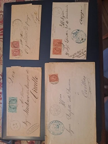 Campania Buonalbergo Baselice Castelvetere Solofra 1881-1889 numeral cancellations