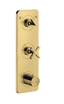 Hansgrohe thermostat module flush-mounted Axor 36703990 Polished Gold Optic