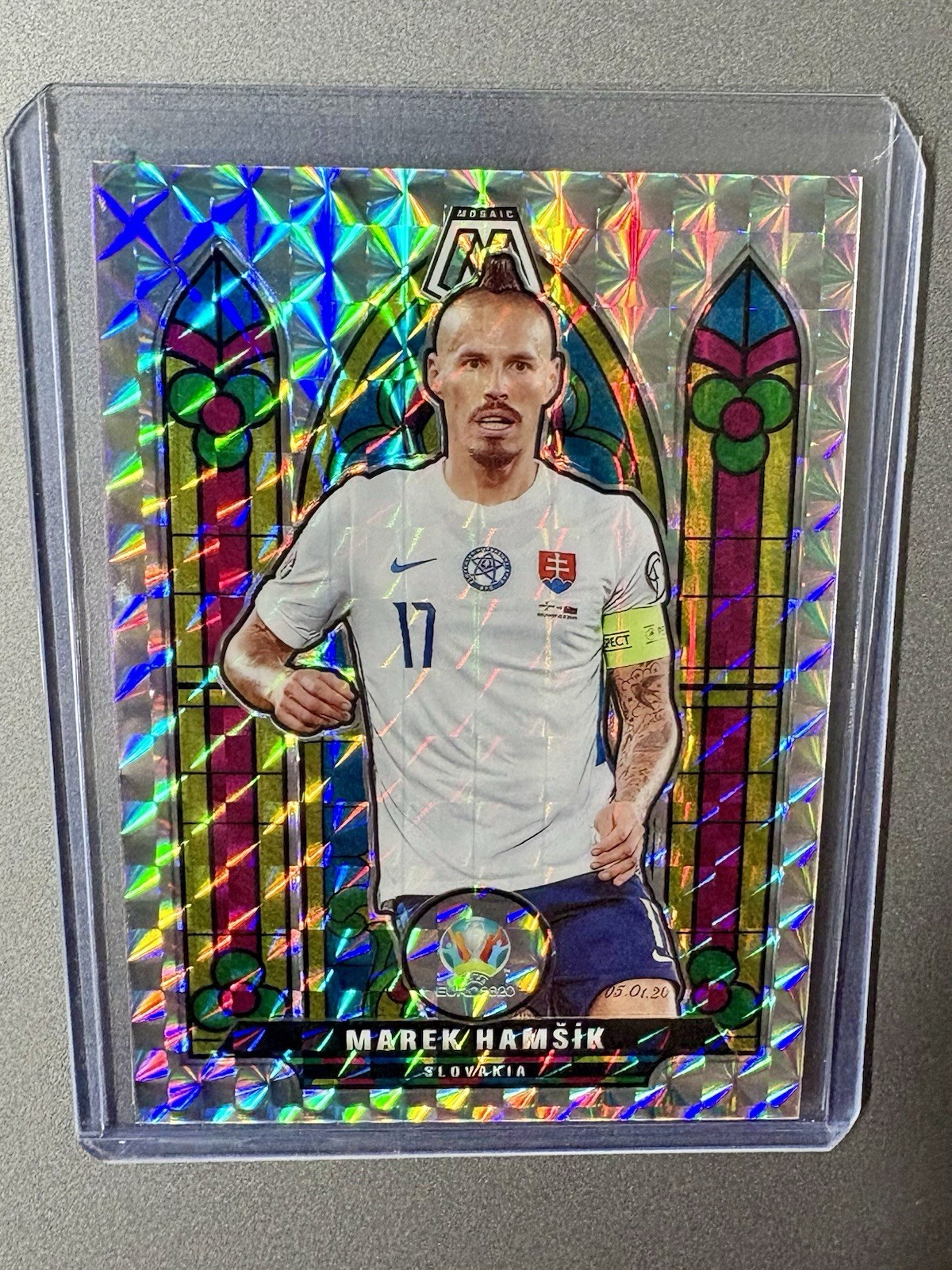 2021 Panini Mosaic UEFA Euro 2020 Marek Hamsik Stained Glass Case Hit #18