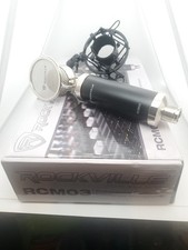 Rockville RCM03 Pro Studio Recording Condenser Microphone Mic Metal Shock Mount