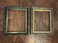 Matching Picture Frame Pair 2 , Heavy Wooden, Ornate 17 7/8  X 14 3/4  