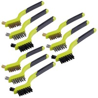 Mini DrahtbüRsten Set 9Tlg. StahlbüRste MessingbüRste NylonbüRste MetallbüRste