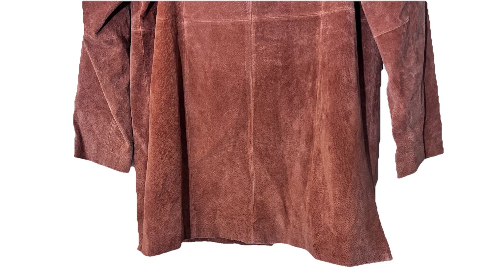 Relativity Orange Suede Button Collared Mid-Lengt… - image 6