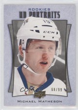 2016 Upper Deck UD Portraits Rookie Gold Foil 68/99 Michael Matheson #P-88 a3q