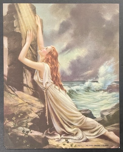 Vintage 1930’s Mabel Rollins Harris Maiden By Sea Calendar Salesman Sample Print