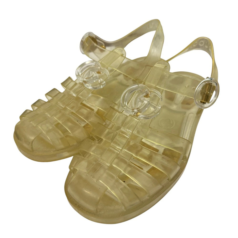 GUCCI GG Marmont Rubber Sandals Size 36 Approx. 23cm Clear Women's