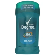 4 Pack Degree Men Antiperspirant Deodorant Solid, Cool Rush, 2.7 oz