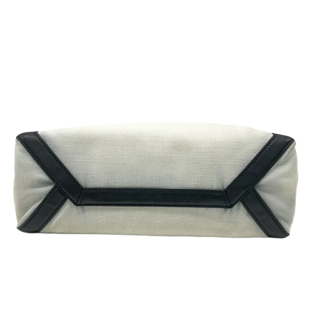 VALENTINO GARAVANI 2WAY Shoulder Tote Bag Canvas White with Shoulder Strap Used thumbnail 4