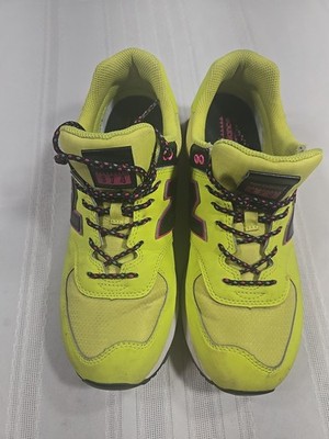 New Balance 574 Neon Yellow Black Running Sneakers Athletic Shoes