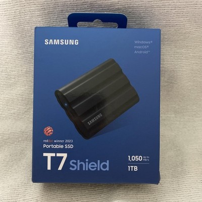 Samsung T7 Shield 1TB Portable SSD Black, IP65, USB 3.2 Gen2  New and Sealed 