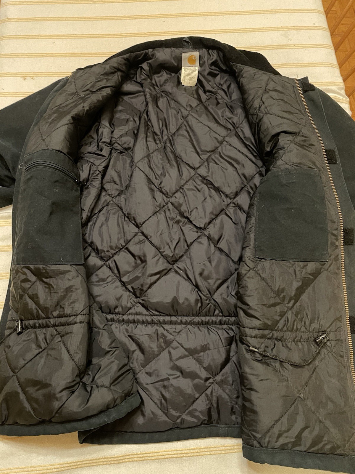 Carhartt Detroit Arctic Lined Chore Jacket Black 50 Tall Made In USA thumbnail 5