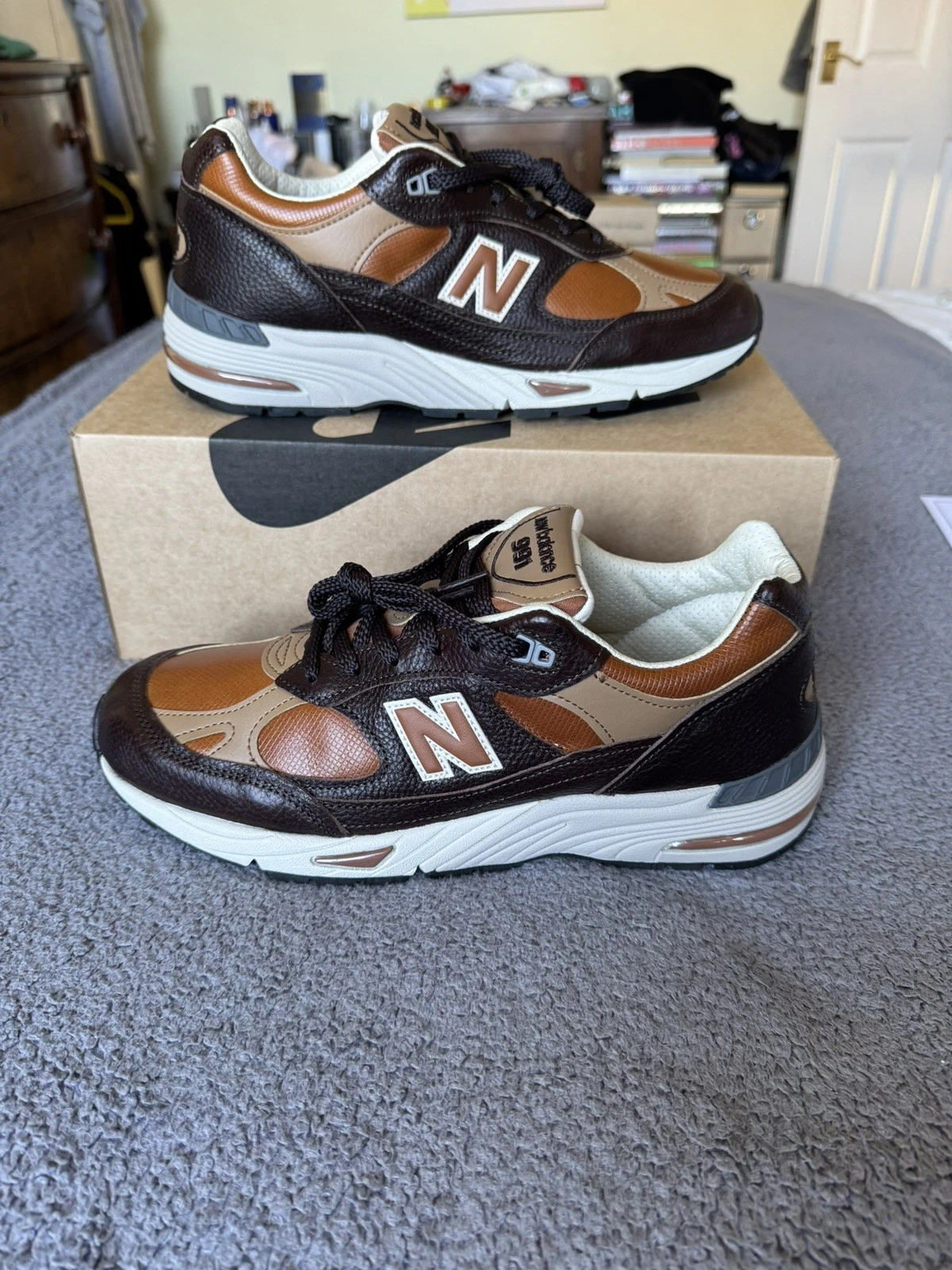 New Balance 991 Made in UK Luxe 'Chocolate Plum' UK9.5 Fast Shipping ✅🚚