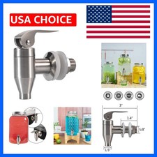 Stainless Steel Beverage Water Drink Dispenser Durable Replacement Push Style...
