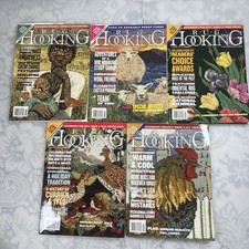 Lot of 5 Rug Hooking Magazines 2006 Full Year Jan-Dec With Inserts