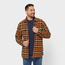 Men's Flapjack Fleece-lined Relaxed Fit Shirt Jac PLus Chest Pockets, Tarmac