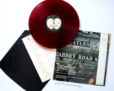 ORIGINAL 1969 RED VINYL THE BEATLES ABBEY ROAD LP APPLE JAPAN RARE