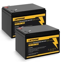 12V 10Ah LiFePO4 Battery 2000+ Deep Cycle Rechargeable Lithium Power...