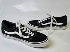Vans Ward Black / White Canvas Lace Up Shoes US Youth Size 5.0