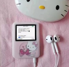 Hello Kitty MP3 Player Kawaii Anime Cartoon Mini Music Walkman for Kids, gift