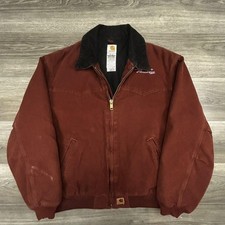 Vintage Carhartt Santa Fe Jacket Mens XL Red Western Faded Clay J14 CLY 90s