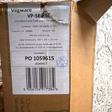 Vegware VP-SP3.5C 3.5in/90mm Tutti Frutti Paper Ice Cream Spoons 2000
