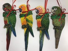 PARROT Christmas Ornament Maroon-Bellied Sun Jenday Conure Noble Macaw Bird Deco