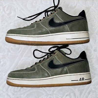 Nike Air Force 1 Low Men's Size 10.5 Medium Olive/Black 488298-206