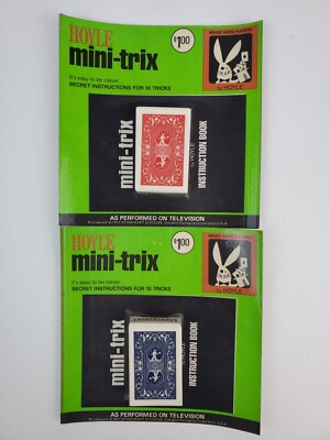 Vintage 1971 (2) Sets Hoyle Mini Trix Magic Card Decks - NEW Sealed | eBay