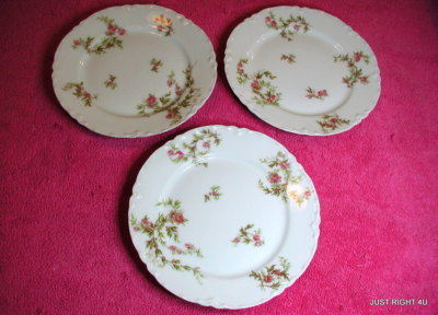 {SET OF 3} Haviland H&Co (Schleiger 1132-? Blank 1) 6 1/4'' BREAD PLATES Exc