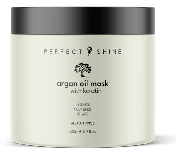 Perfect Shine Argan Oil Mask With Keratin 500ml Hydrates, Nourishes, Repairs