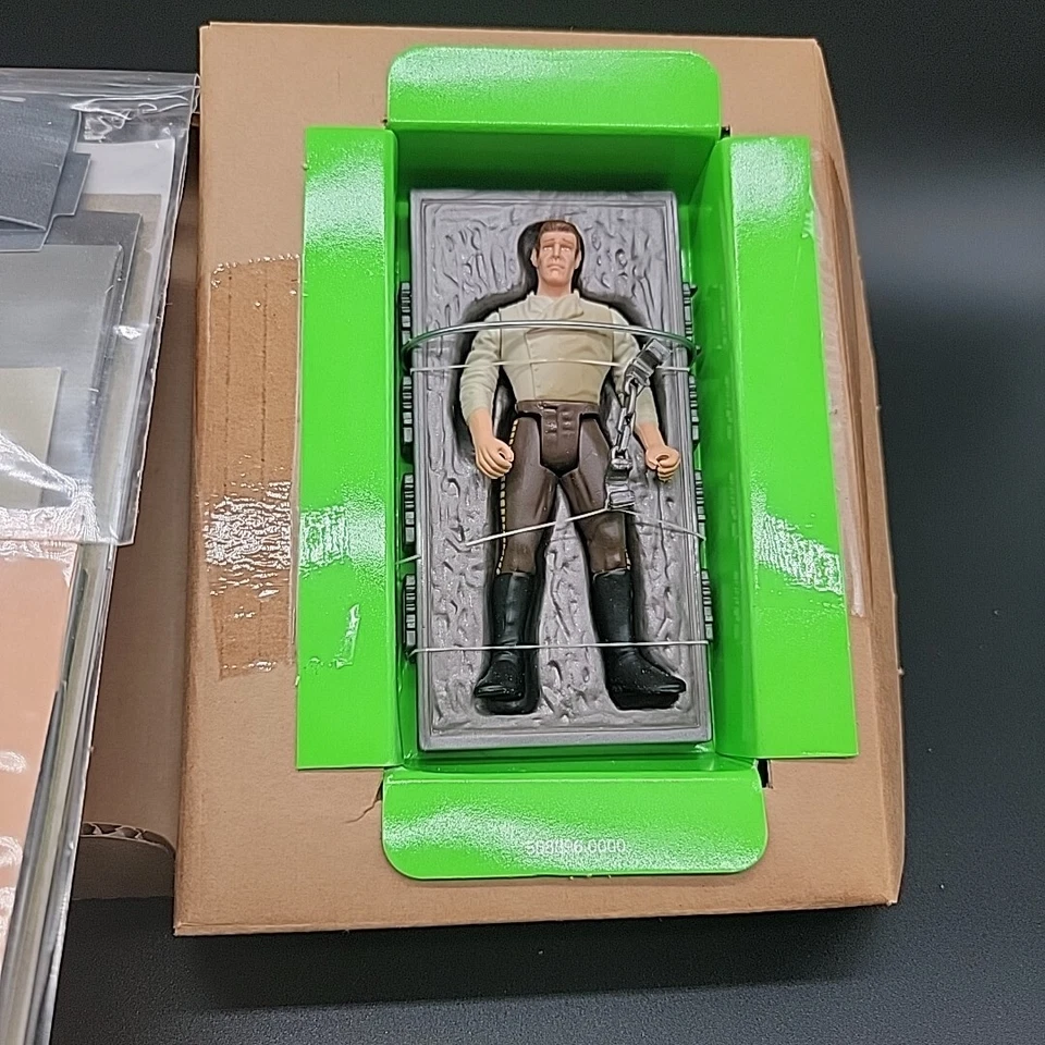 Figura de acción Star Wars POTF 3D Diorama Palacio de Jabba con Han Solo en carbonita Foto 4 de 4