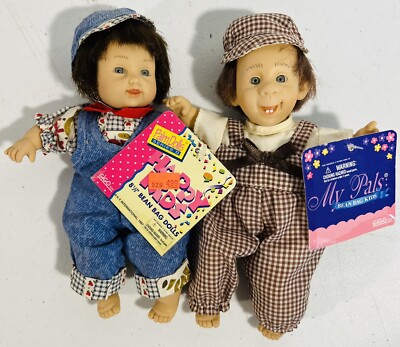 Lot Of 2 Gigo Toy Palm Dolls And My Pals Bean Bag Dolls Kids