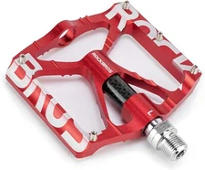 ROCKBROS Bike Pedals 9/16'' Anti-Slip Aluminium Alloy Reflective Sealed Bearing