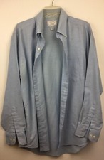 The Men's Store At Sears Blue Long Sleeve Button Up Dress 17 34/35 Shirt