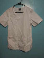 BARCO Uniforms White Hospital Scrub Top Size Small