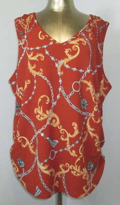 Goddess Graphic Sleeveless Top Womens Size 3X Chest 49 V-Neck Cinched 315-30312