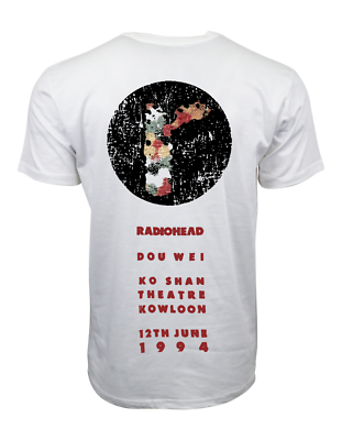 1994 RADI0HEAD 'HONG KONG' HONEY PABLO ULTRA RARE GRAPHIC WHITE T