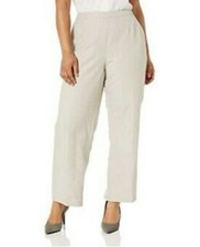 NWT KASPER AUDREY 12 CLASSIC SIDE ZIP LINEN LINED PEBBLE BEIGE DRESS WORK PANTS