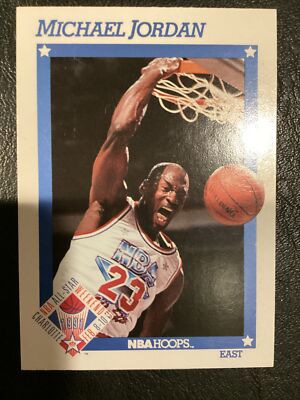 Michael Jordan All Star Insert 1991 NBA Hoops Basketball Card #253 NM HOF  Bulls