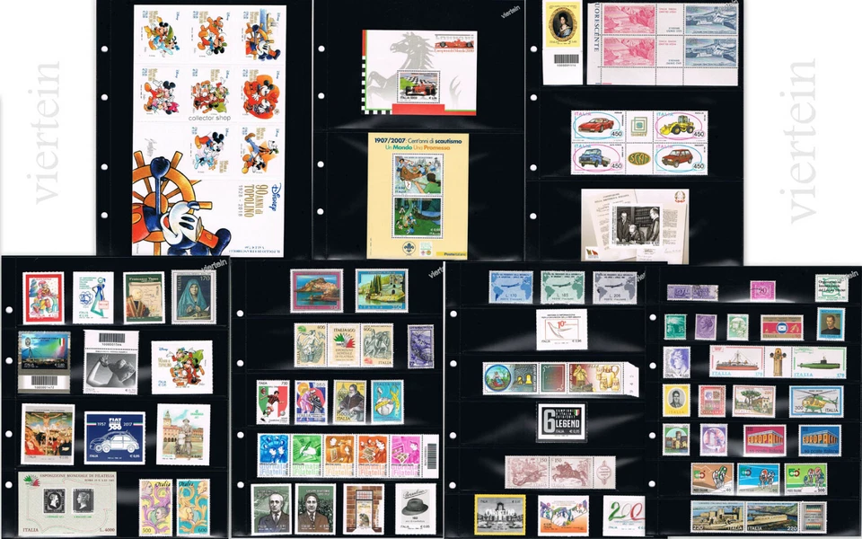 SAFE FOGLI NERI PER FRANCOBOLLI A SCELTA