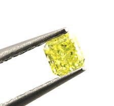 GIA natural diamond 0.10ct Fancy Intense Greenish-Yellow 2.76x2.64x1.60mm NEW 3050.00 per carat
