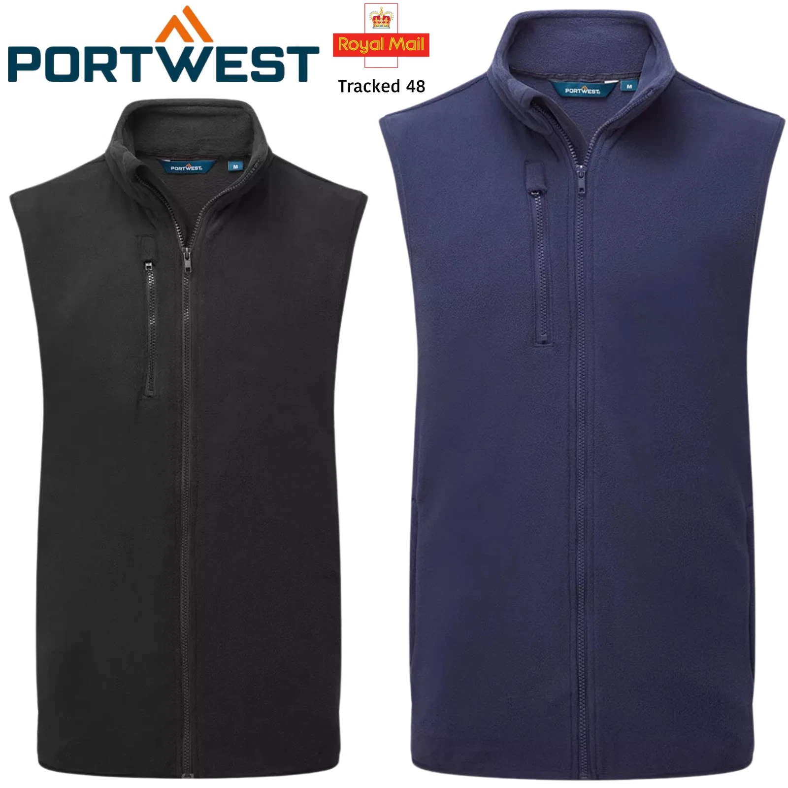 PORTWEST Men's Eco Fleece Bodywarmer Sleeveless Comfortable Fleece Vest Gilet UK
