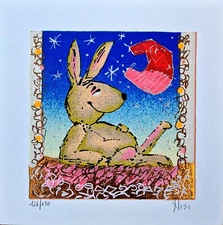 Leo Nisi - Gold Leaf Material Screen Print, Numbered and Signed